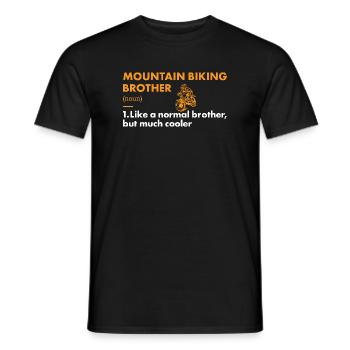 Biker Brother Definition Mountain Biking - Men's T-Shirt - black - Front - AI Model Male 178 light (178cm)