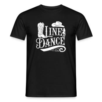 Line Dancing Country Dance - Line Dance Tanzen - Männer T-Shirt - Schwarz - Vorne - AI Model Male 178 light (178cm)