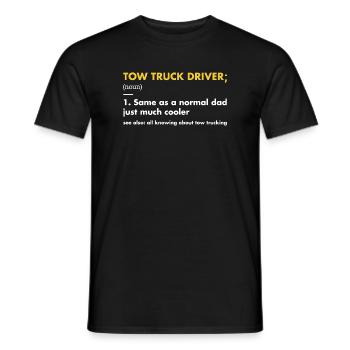 Tow Truck Driver Dad Definition Tow Truck Operator - Men's T-Shirt - black - Front - AI Model Male 178 light (178cm)