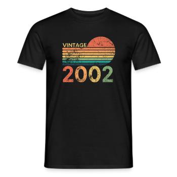Cadeau d'anniversaire Vintage 2002 Vintage 2002 - T-shirt homme - noir - Devant - AI Model Male 178 light (178cm)