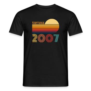 Édition Limitée Millésime Anniversaire Année 2007 - T-shirt homme - noir - Devant - AI Model Male 178 light (178cm)