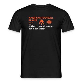 Sport Player Definition American Football - Männer T-Shirt - Schwarz - Vorne - AI Model Male 178 light (178cm)