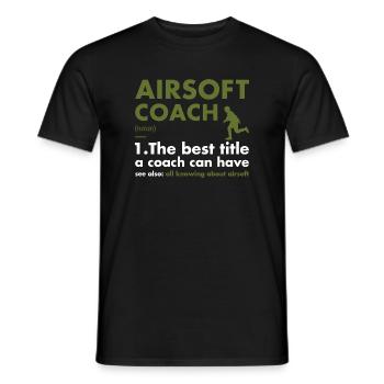 Sport Coach Definition Airsoft - Men's T-Shirt - black - Front - AI Model Male 178 light (178cm)