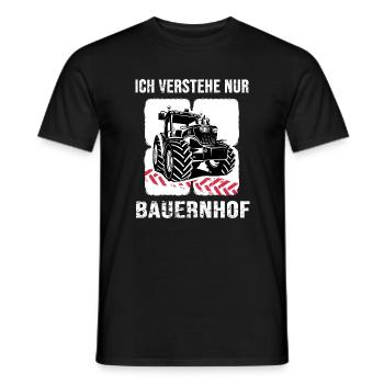 traktor bauer landwirt bauernhof traktorfahrer - Männer T-Shirt - Schwarz - Vorne - AI Model Male 178 light (178cm)