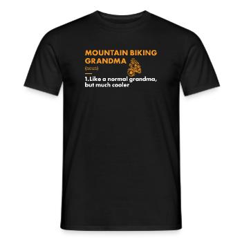 Biker Grandma Definition Mountain Biking - Men's T-Shirt - black - Front - AI Model Male 178 light (178cm)