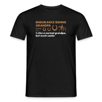Rider Grandpa Definition Endurance Riding - Männer T-Shirt - Schwarz - Vorne - AI Model Male 178 light (178cm)