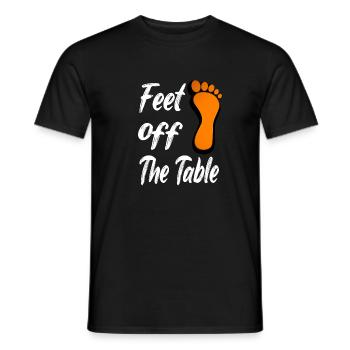 Füße vom Tisch lustig - Männer T-Shirt - Schwarz - Vorne - AI Model Male 178 light (178cm)