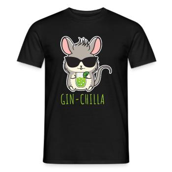Gin- Chinchilla Gin - Männer T-Shirt - Schwarz - Vorne - AI Model Male 178 light (178cm)