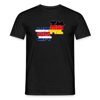 Costa Rica Deutschland Flagge - Männer T-Shirt - Schwarz - Vorne - AI Model Male 178 light (178cm)