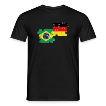 Brasilien Deutschland Flagge Brasilianer Deutscher - Männer T-Shirt - Schwarz - Vorne - AI Model Male 178 light (178cm)