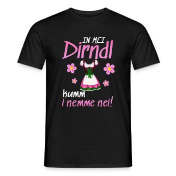 In Mei Dirndl Kumm I Nimma Nei | - Männer T-Shirt - Schwarz - Vorne - AI Model Male 178 light (178cm)