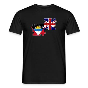 Antigua and Barbuda Great Britain Flag - Men's T-Shirt - black - Front - AI Model Male 178 light (178cm)