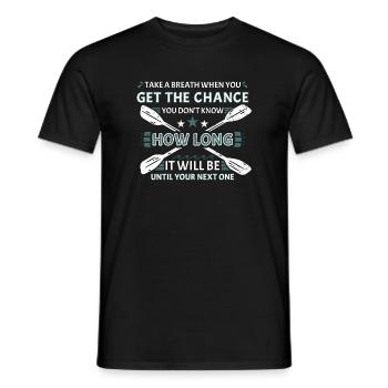 Respirez le kayak en eau vive - T-shirt homme - noir - Devant - AI Model Male 178 light (178cm)