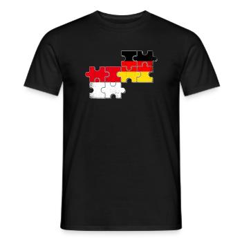 Indonesien Deutschland Flagge - Männer T-Shirt - Schwarz - Vorne - AI Model Male 178 light (178cm)