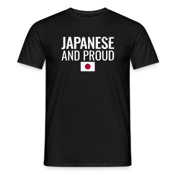 Japonais et fier Japon Drapeau japonais Japonais - T-shirt homme - noir - Devant - AI Model Male 178 light (178cm)