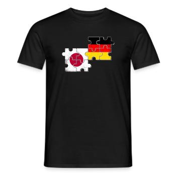 Japan Deutschland Flagge Japaner - Männer T-Shirt - Schwarz - Vorne - AI Model Male 178 light (178cm)