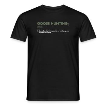 Geese Hunter Definition Goose Hunting - Men's T-Shirt - black - Front - AI Model Male 178 light (178cm)