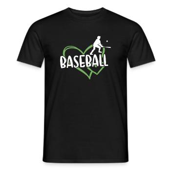 Sport Heart Baseball - Men's T-Shirt - black - Front - AI Model Male 178 light (178cm)