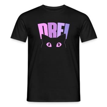 3rd Birthday Girl 3 Year Old Kitten Cat - Men's T-Shirt - black - Front - AI Model Male 178 light (178cm)