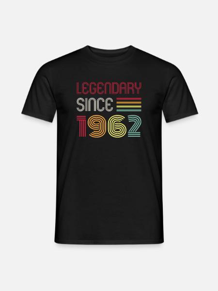 Birthday Legendary Since 1962 - Men's T-Shirt - black