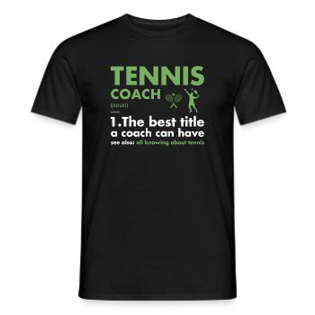 Sport Coach Definition Tennis - Männer T-Shirt - Schwarz - Vorne - AI Model Male 178 light (178cm)