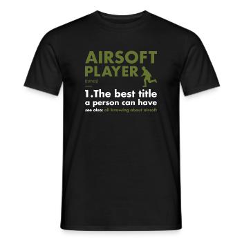 Sport Player Definition Airsoft - Men's T-Shirt - black - Front - AI Model Male 178 light (178cm)