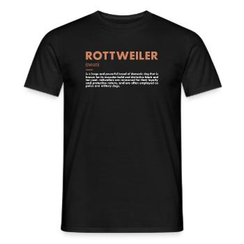 Rottweiler Definition - Männer T-Shirt - Schwarz - Vorne - AI Model Male 178 light (178cm)