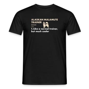Malamute d’Alaska Dresseur Definiton - T-shirt homme - noir - Devant - AI Model Male 178 light (178cm)