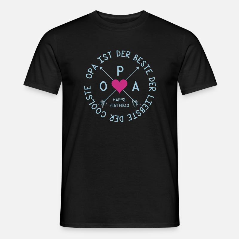 Opa-Geburtstag - Männer T-Shirt - Schwarz