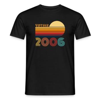 Edition Limitée Vintage Anniversaire Année 2006 - T-shirt homme - noir - Devant - AI Model Male 178 light (178cm)