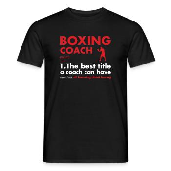 Sport Coach Definition Boxing - Men's T-Shirt - black - Front - AI Model Male 178 light (178cm)