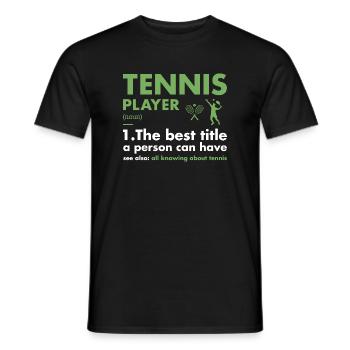 Sport Player Definition Tennis - Männer T-Shirt - Schwarz - Vorne - AI Model Male 178 light (178cm)