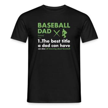 Sport Dad Definition Baseball - Männer T-Shirt - Schwarz - Vorne - AI Model Male 178 light (178cm)