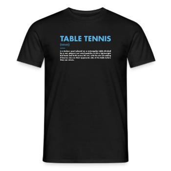 Sport Definition Table Tennis - Men's T-Shirt - black - Front - AI Model Male 178 light (178cm)