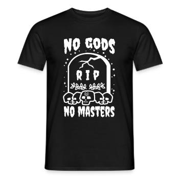 No Gods No Masters - Men's T-Shirt - black - Front - AI Model Male 178 light (178cm)