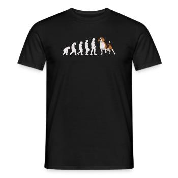 Evolution Beagle - T-shirt homme - noir - Devant - AI Model Male 178 light (178cm)