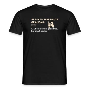 Définition de grand-mère malamute d’Alaska - T-shirt homme - noir - Devant - AI Model Male 178 light (178cm)