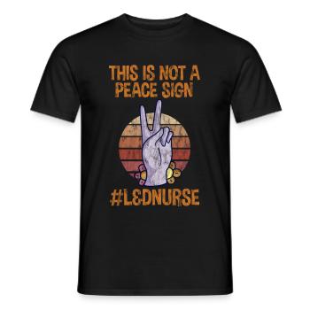 ce n’est pas un signe de paix, infirmière L&D 3 - T-shirt homme - noir - Devant - AI Model Male 178 light (178cm)