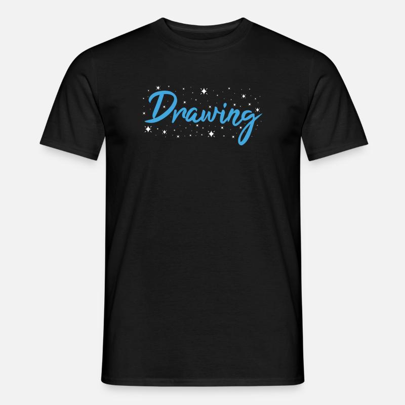 Drawer Drawing - Männer T-Shirt - Schwarz