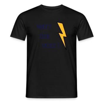 Watt Ihr Volt - Männer T-Shirt - Schwarz - Vorne - AI Model Male 178 light (178cm)