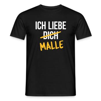 ICH LIEBE MALLE - Männer T-Shirt - Schwarz - Vorne - AI Model Male 178 light (178cm)