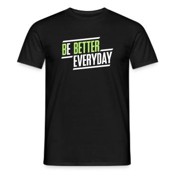 Sei jeden Tag besser - Männer T-Shirt - Schwarz - Vorne - AI Model Male 178 light (178cm)