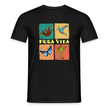 Pura Vida - T-shirt homme - noir - Devant - AI Model Male 178 light (178cm)