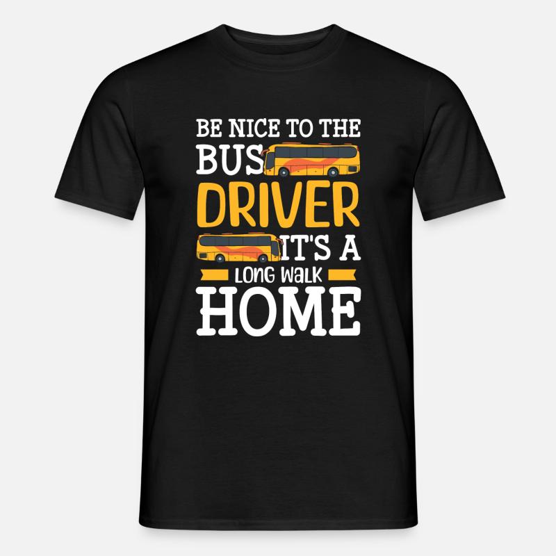 Fahrer Busfahrerin Reisebus - Männer T-Shirt - Schwarz