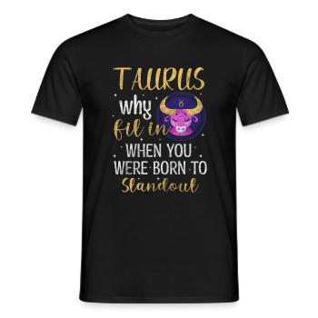 Astrologie du zodiaque Étoiles d’avril - T-shirt homme - noir - Devant - AI Model Male 178 light (178cm)