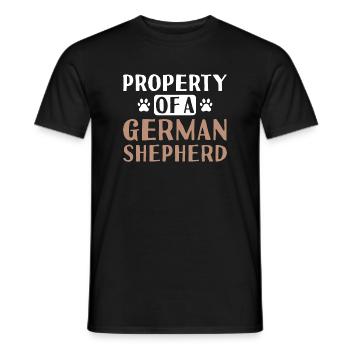 Propriété D’Un Berger Allemand - T-shirt homme - noir - Devant - AI Model Male 178 light (178cm)
