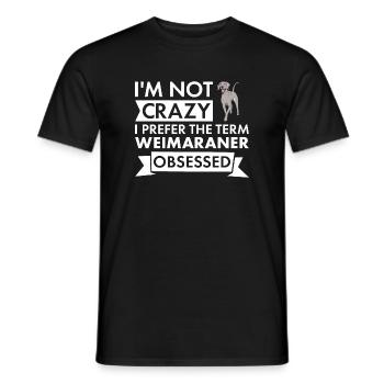 Je préfère le terme d’obsédé par les braques de Weimar - T-shirt homme - noir - Devant - AI Model Male 178 light (178cm)