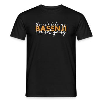Dog If I Can't Take My Basenji I'm Not Going - Men's T-Shirt - black - Front - AI Model Male 178 light (178cm)