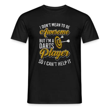 Lecteur de fléchettes Lecteur de disque Homme - T-shirt homme - noir - Devant - AI Model Male 178 light (178cm)