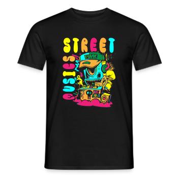 Pulvérisateur urbain Streetwear Streetstyle - T-shirt homme - noir - Devant - AI Model Male 178 light (178cm)